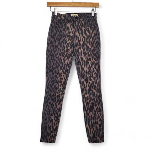 L'AGENCE Women's Margot High Rise Skinny Jeans Size 24 Animal Print Leopard NWT - Picture 2 of 10
